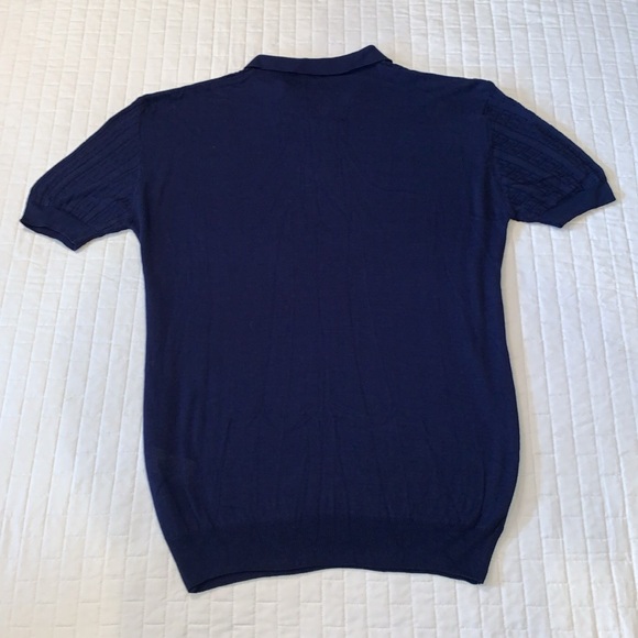 Tailored Recreation Premium Polo Shirt, Quarter Zip, Navy Blue Pattern, Size XL - Picture 8 of 15